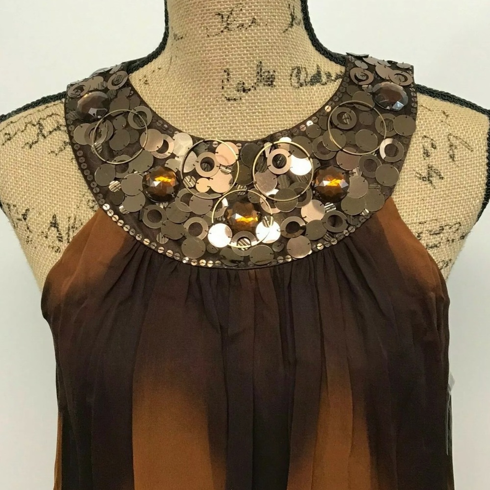 Maggy London Petites Top Size 8 Petite Sequin NWT